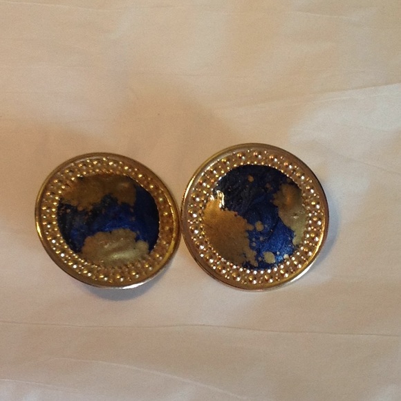 Post Back Metal Earrings .. Painted - Picture 1 of 11